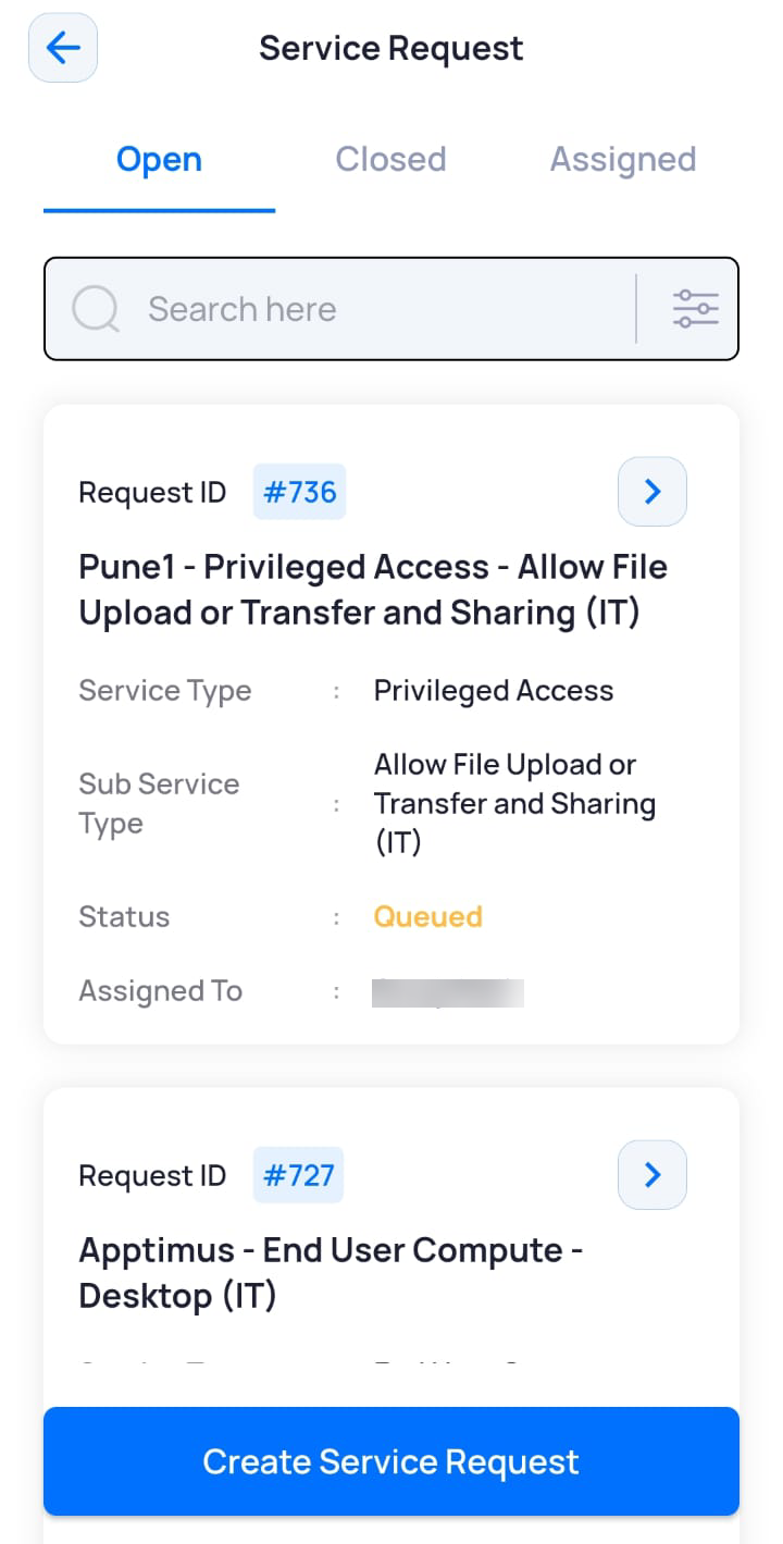 Managing Service Requests
